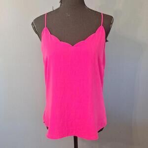 J.crew Pink Scallop Neck Tank Top Size 6
